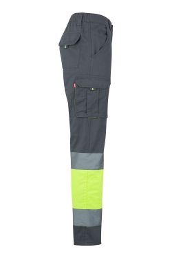 Pantalón algodón bicolor multibolsillos
