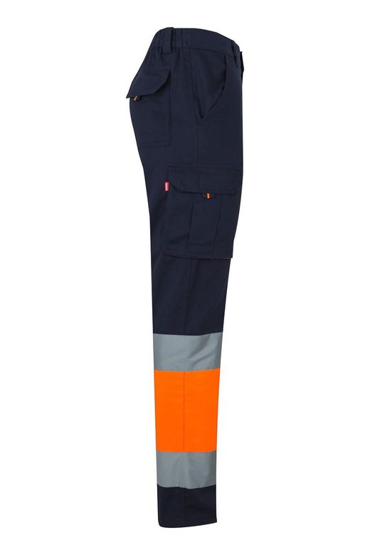 Pantalón algodón bicolor multibolsillos