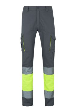 Pantalón algodón bicolor multibolsillos