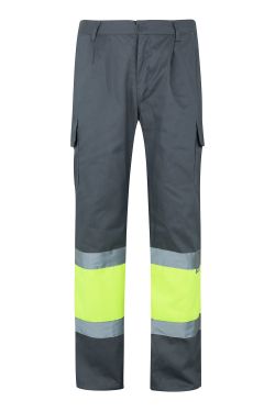 Pantalón bicolor multibolsillos