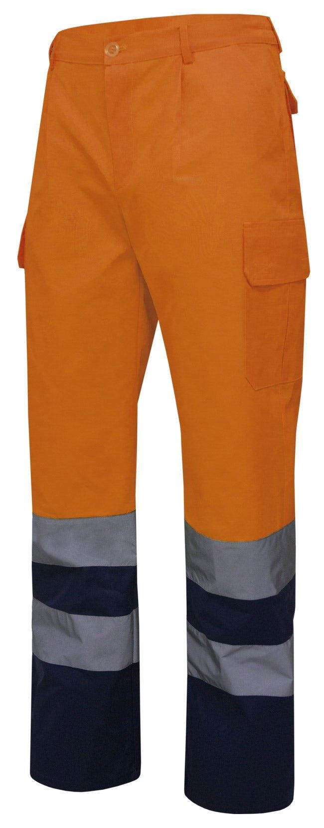Pantalón bicolor multibolsillos Amarillo / 2XL