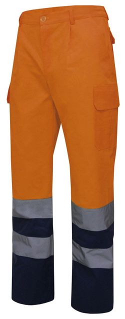 Pantalón bicolor multibolsillos