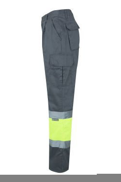 Pantalón bicolor multibolsillos