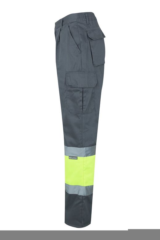 Pantalón bicolor multibolsillos