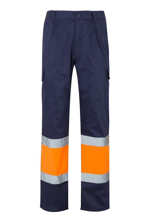 Pantalón bicolor multibolsillos