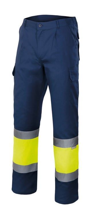 Pantalón bicolor multibolsillos
