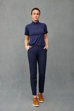 Pantalón Chino Mujer, azul o marrón