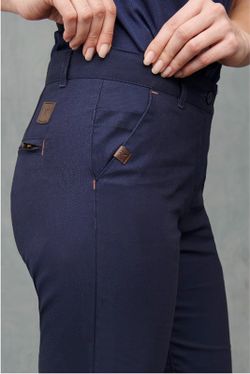 Pantalón Chino Mujer, azul o marrón