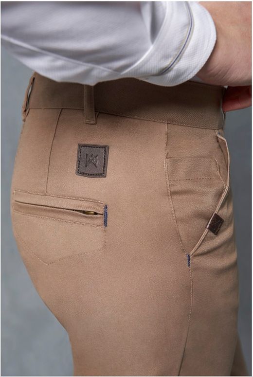 Pantalón Chino Mujer, azul o marrón