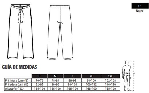 Pantalón con goma negro