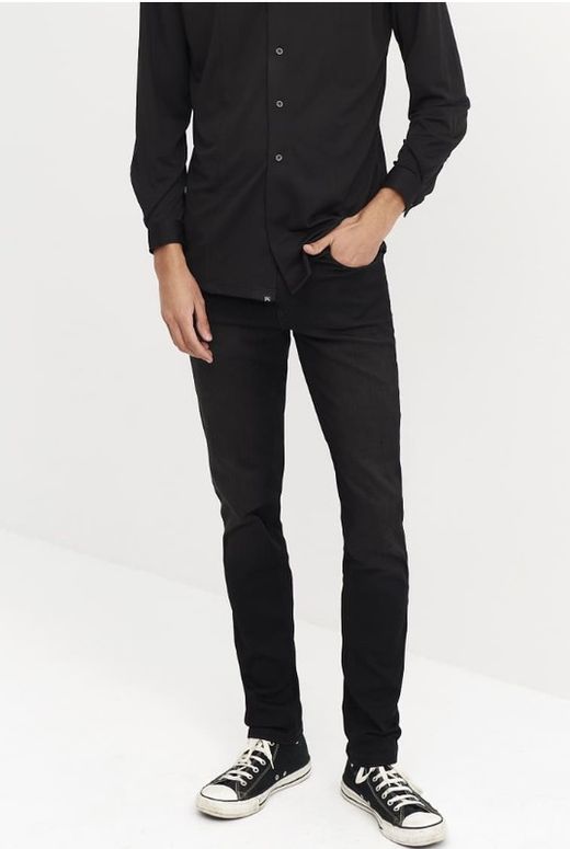 Pantalon en jean pour homme bleu ou noir