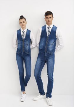 Pantalon en jean pour homme bleu ou noir