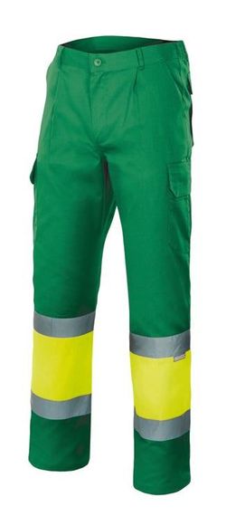 Pantalón forrado bicolor multibolsillos