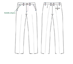Pantalón hombre vestir microfibra negro