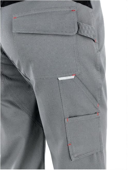 Pantalon largo de trabajo gris 100% algodon