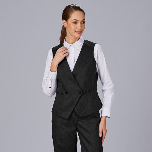 Pantalón mujer cruzado negro