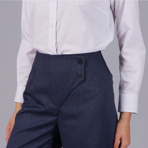 Pantalón mujer cruzado negro
