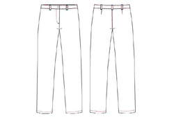 Pantalón mujer vestir microfibra negro