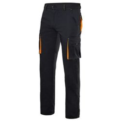 Pantalón multibolsillo negro con detalles fluor