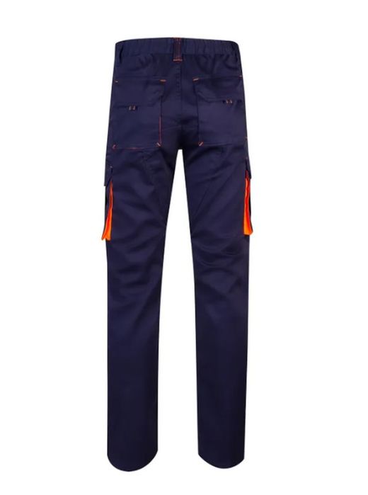 Pantalón multibolsillo marino con detalles fluor