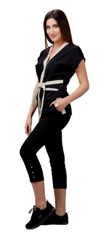 Pantalón pirata mujer efecto lino colores