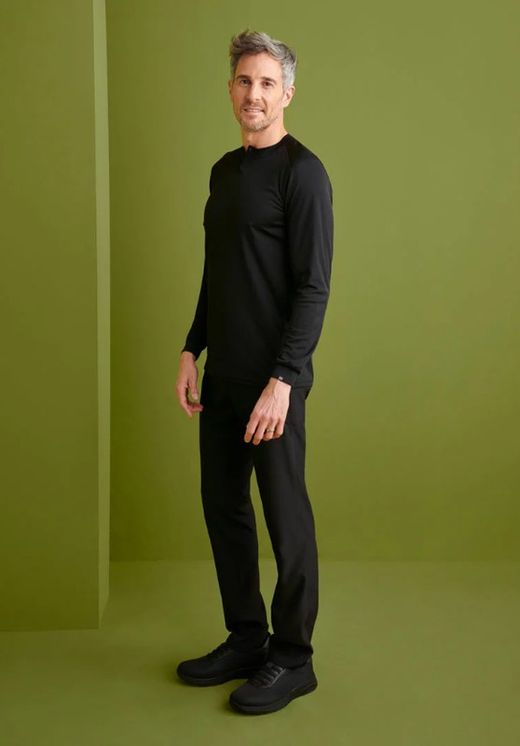 Pantalón Slim fit negro hombre