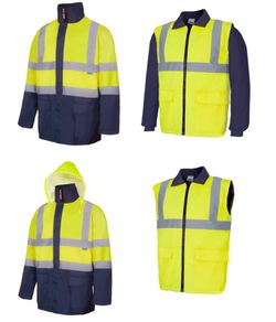 Parka 4 en 1 haute visibilité bicolore