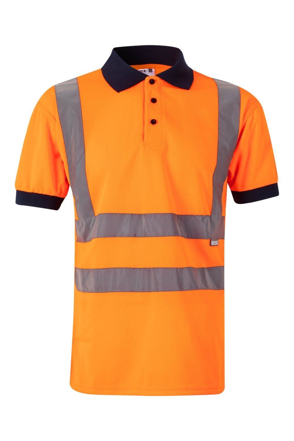 Polo bicolor manga corta AV Amarillo / 2XL