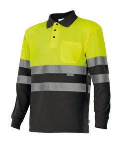 Polo bicolor manga larga AV