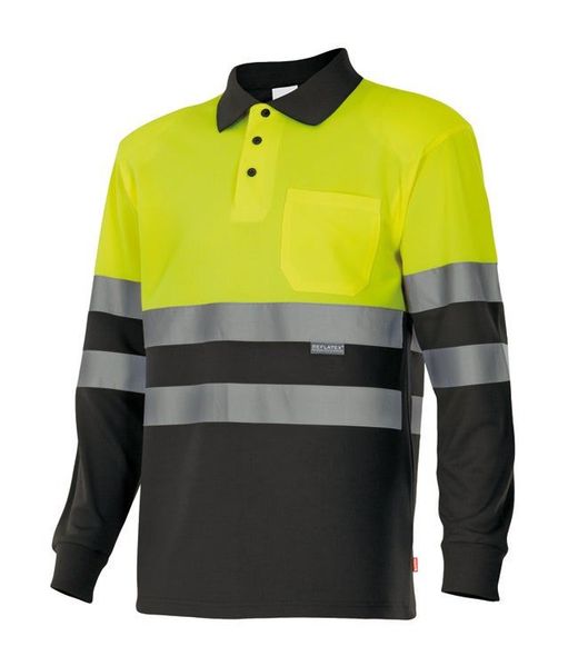 Polo bicolor manga larga AV