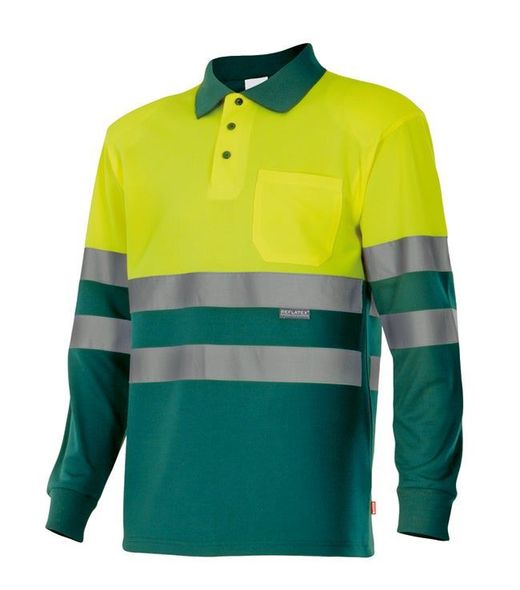 Polo bicolor manga larga AV