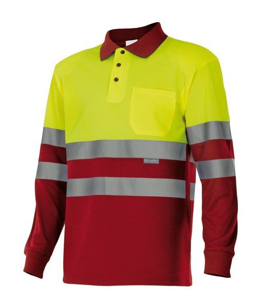 Polo bicolor manga larga AV