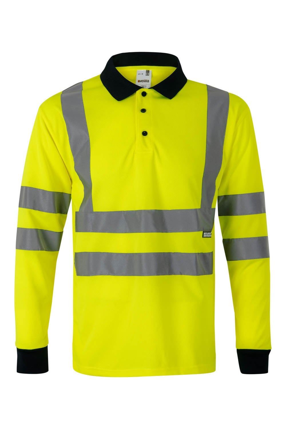 Polo bicolor manga larga AV Amarillo / 2XL