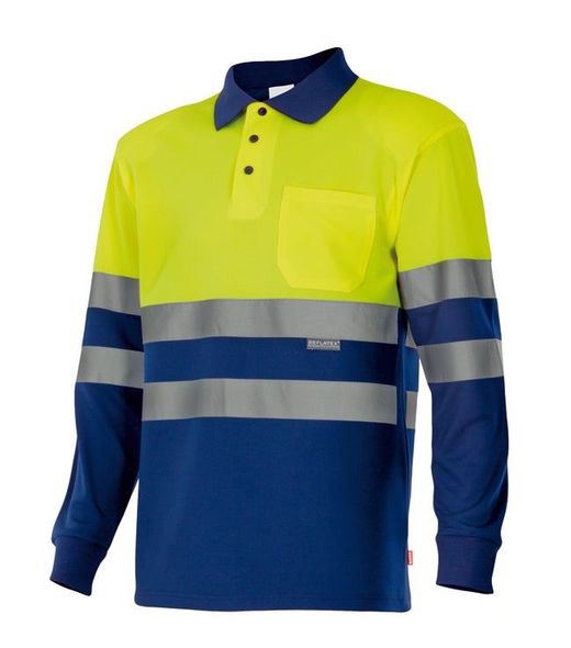 Polo bicolor manga larga AV