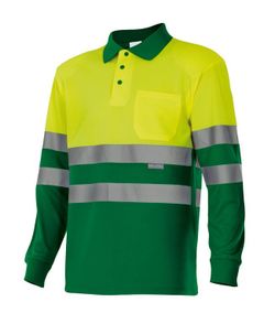 Polo bicolor manga larga AV