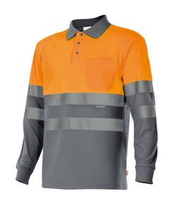 Polo bicolor manga larga AV