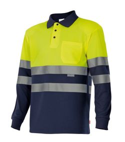Polo bicolor manga larga AV
