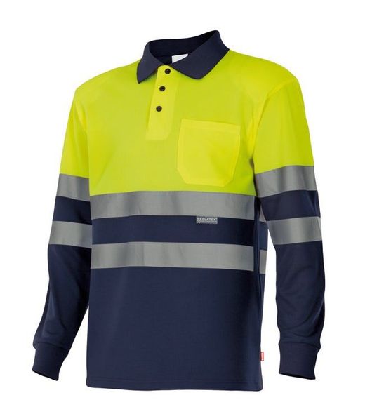 Polo bicolor manga larga AV