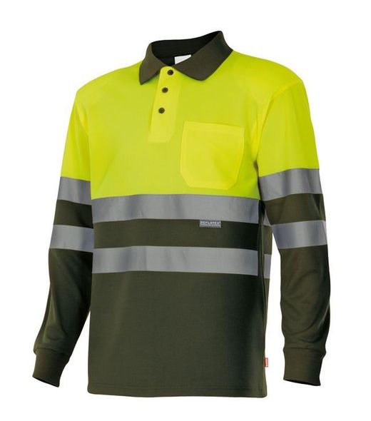 Polo bicolor manga larga AV