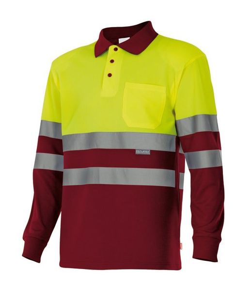 Polo bicolor manga larga AV