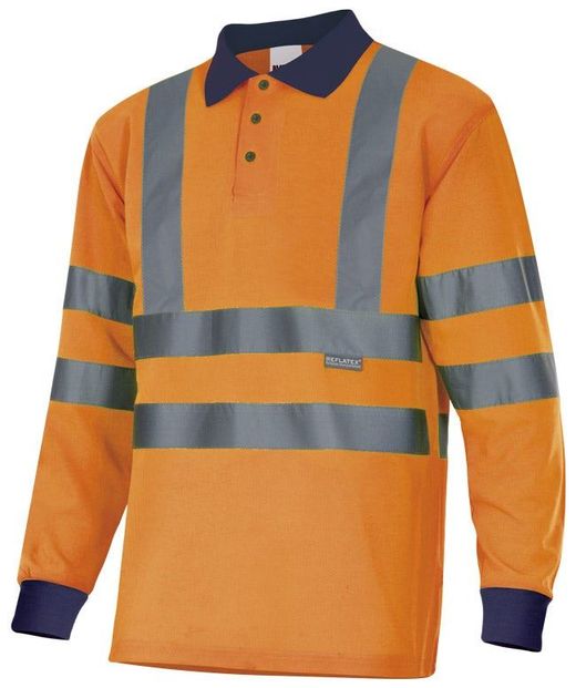 Polo bicolor manga larga AV