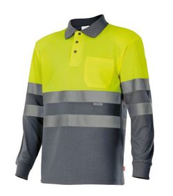 Polo bicolor manga larga AV