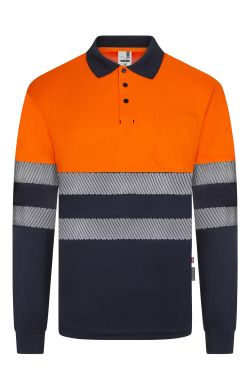 Polo bicolor manga larga CS