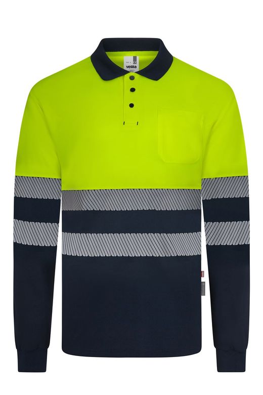Polo bicolor manga larga CS