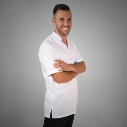 Polo cocina unisex Thot blanco