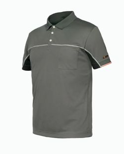 Polo tecnico con inserciones reflectantes en gris o azul