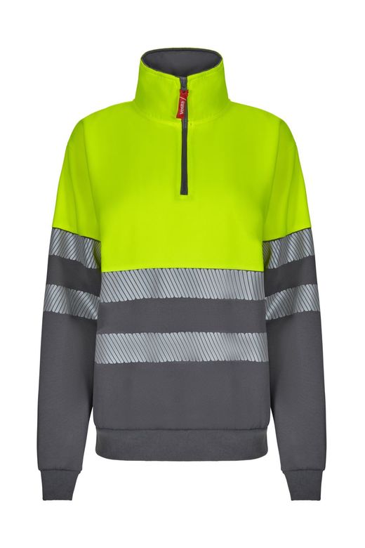 Sudadera bicolor media cremallera CS