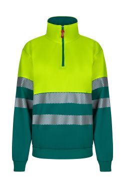 Sudadera bicolor media cremallera CS