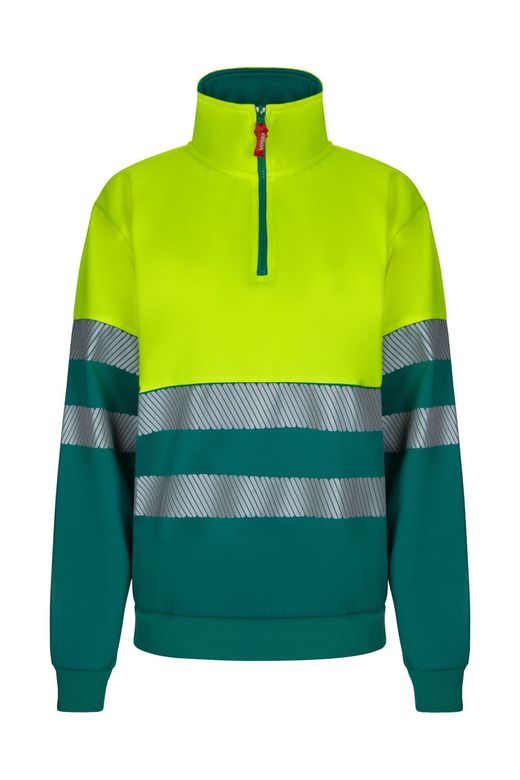 Sudadera bicolor media cremallera CS