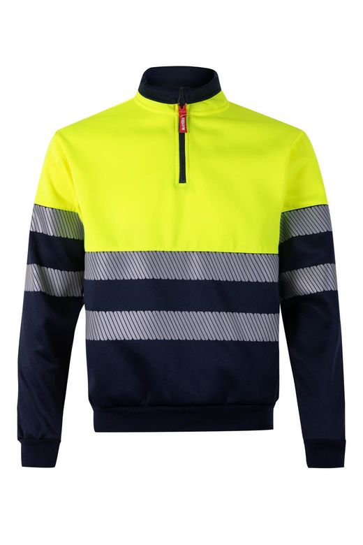 Sudadera bicolor media cremallera CS